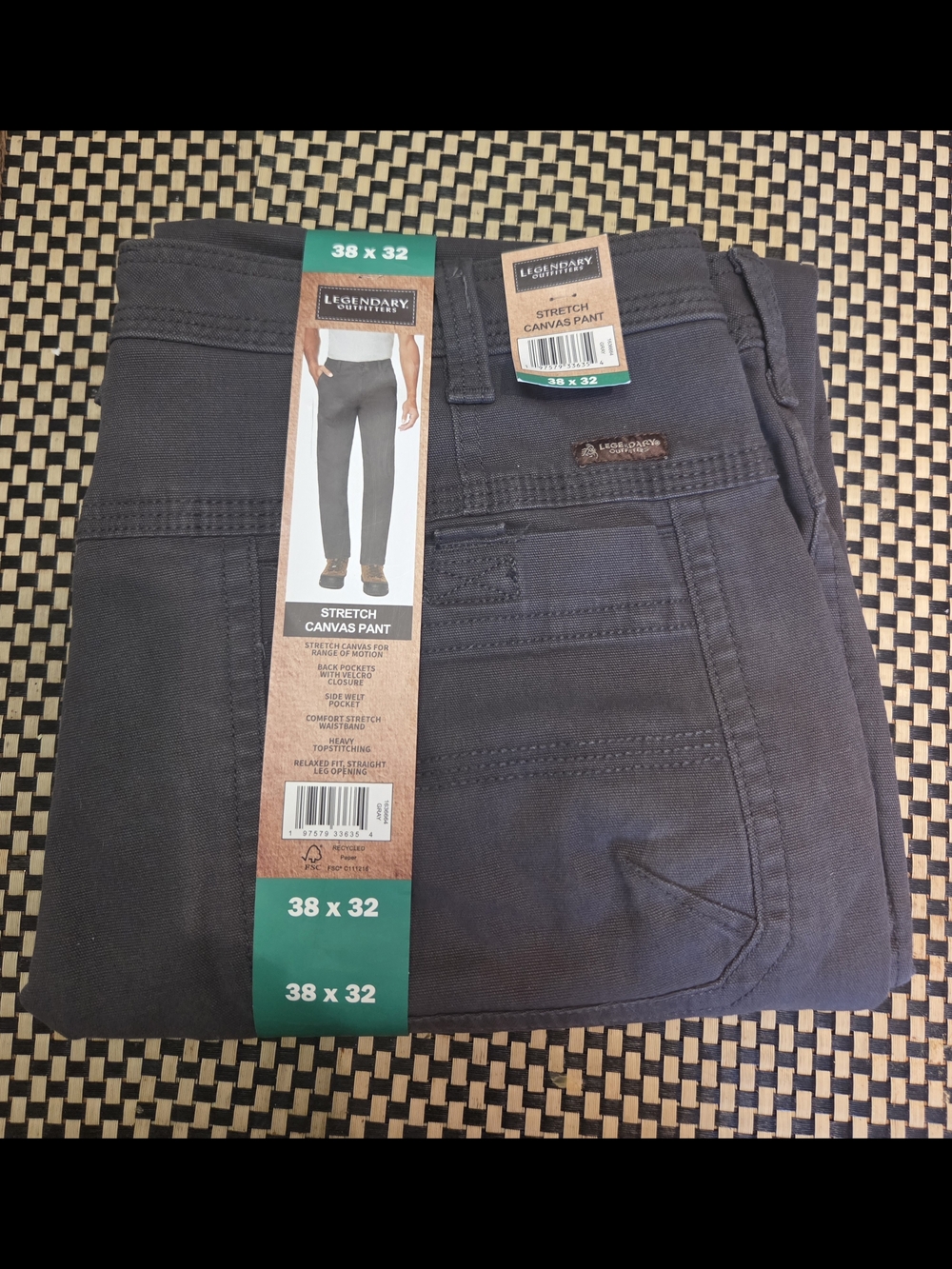 Legendary Whitetails Gray Stretch Canvas Pants